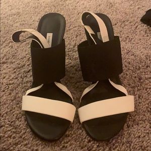 Black and white wedges